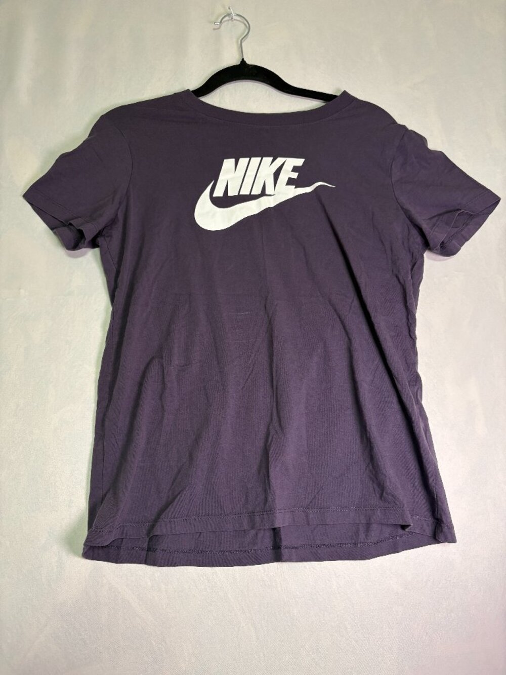 Nike The Nike Tee Purple White Swoosh Logo Graphic T-Shirt Size Large